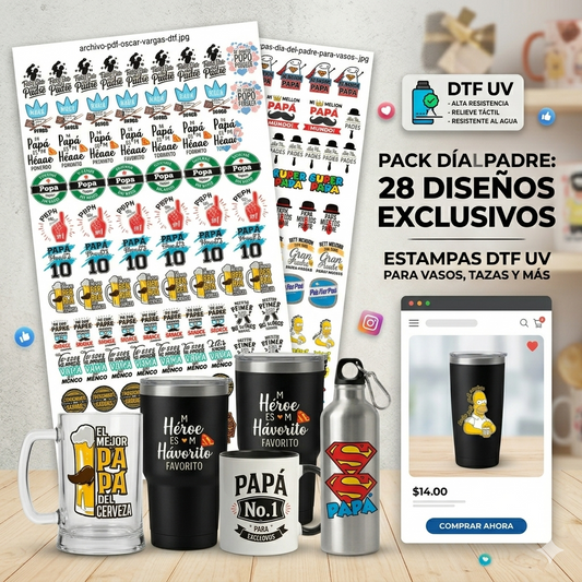 Estampas dia del padre para DTF UV